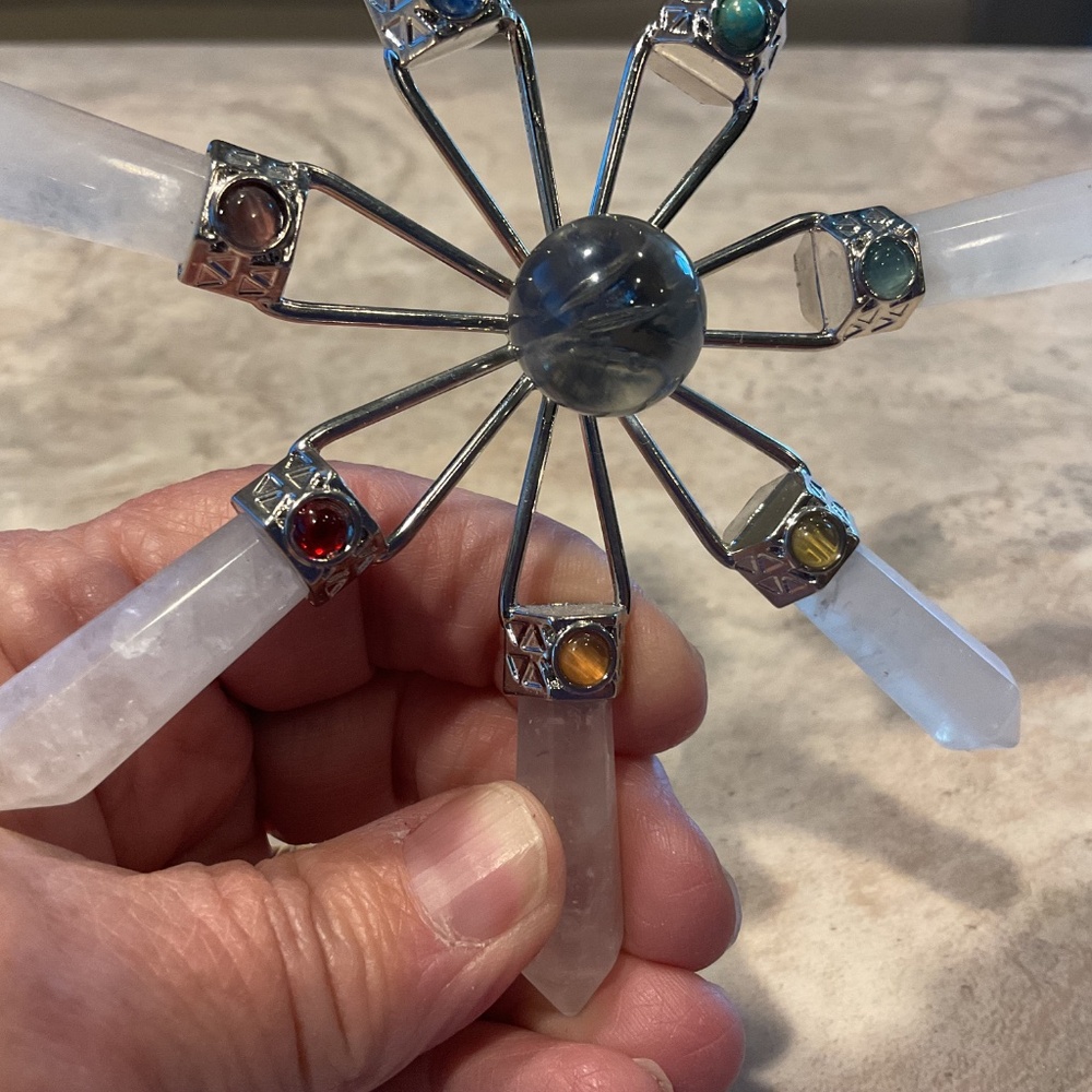 7-Chakra Crystal Energy Generator quartz Vintage - Picture 5 of 6